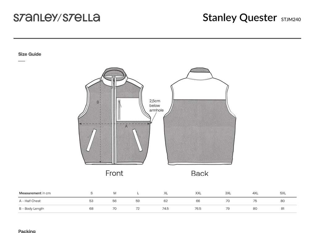 Stanley/Stella // Quester Fleece Vest // Unisex
