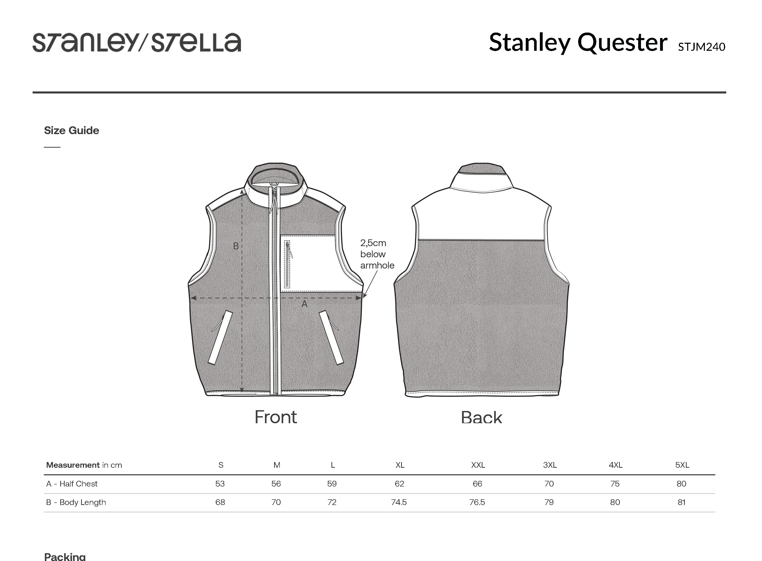Stanley/Stella // Quester Fleece Vest // Unisex